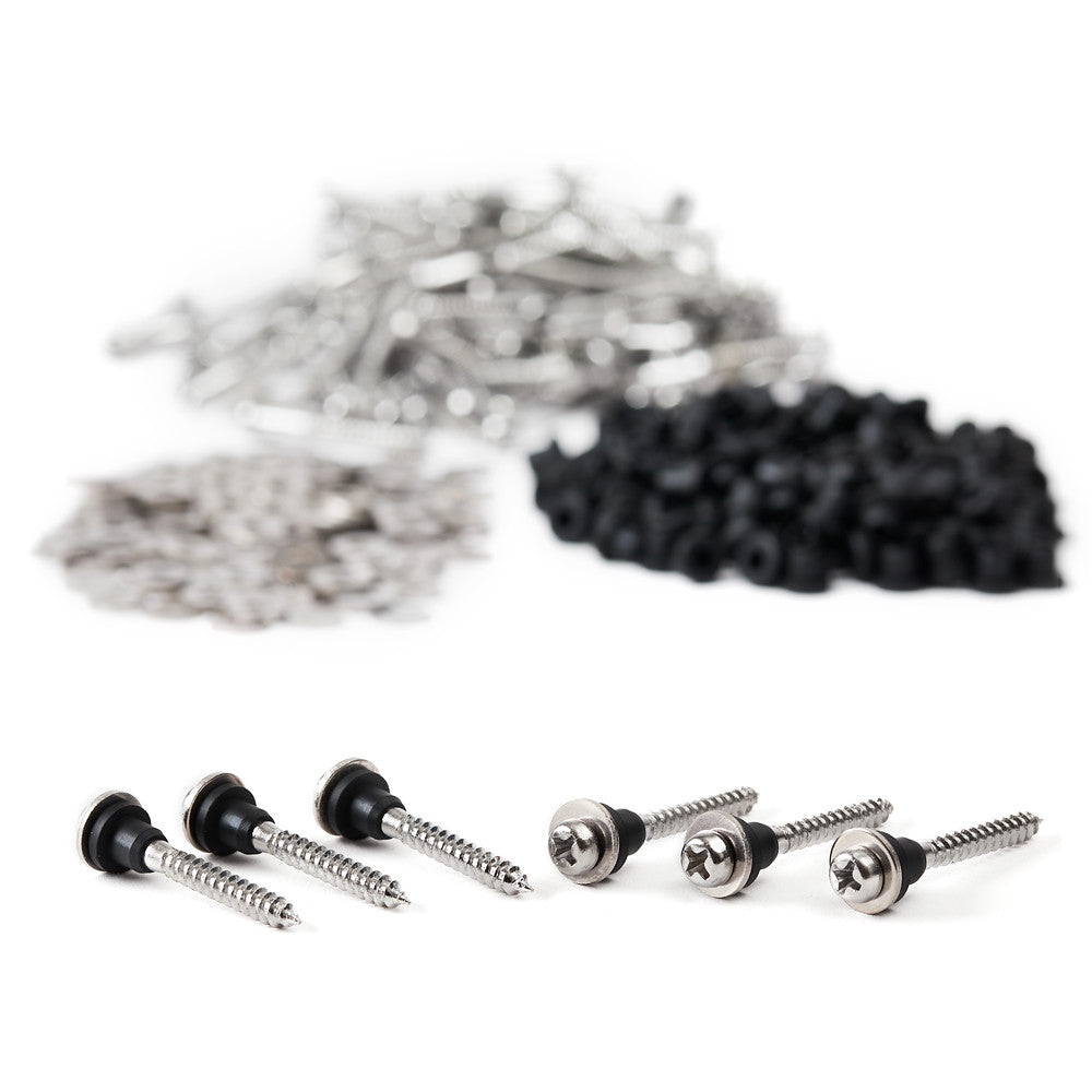 A Vintage Vibe tone-bar screw, washer and grommet kit — the matched screws and grommets that mount and aim every tonebar on the harp. Reference image.