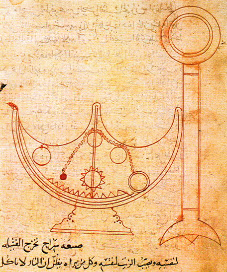 Figure 2 — A page from a Banū Mūsā manuscript (Book of Ingenious Devices tradition), showing the automata and valve mechanisms characteristic of their engineering.