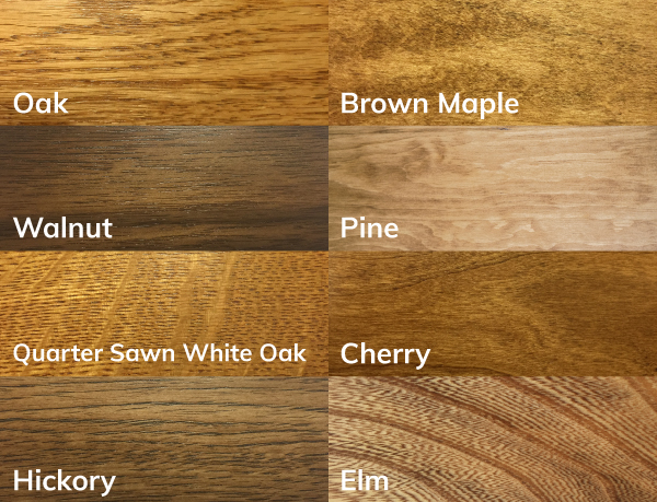 Figure 3 — A quartersawn board (growth rings running perpendicular to the wide face, straight vertical grain) beside a flat-sawn board (rings parallel to the face, arched cathedral figure); the quartersawn bo…